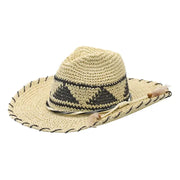 Leona Crochet Toyo Straw Wide Brim Resort Hat