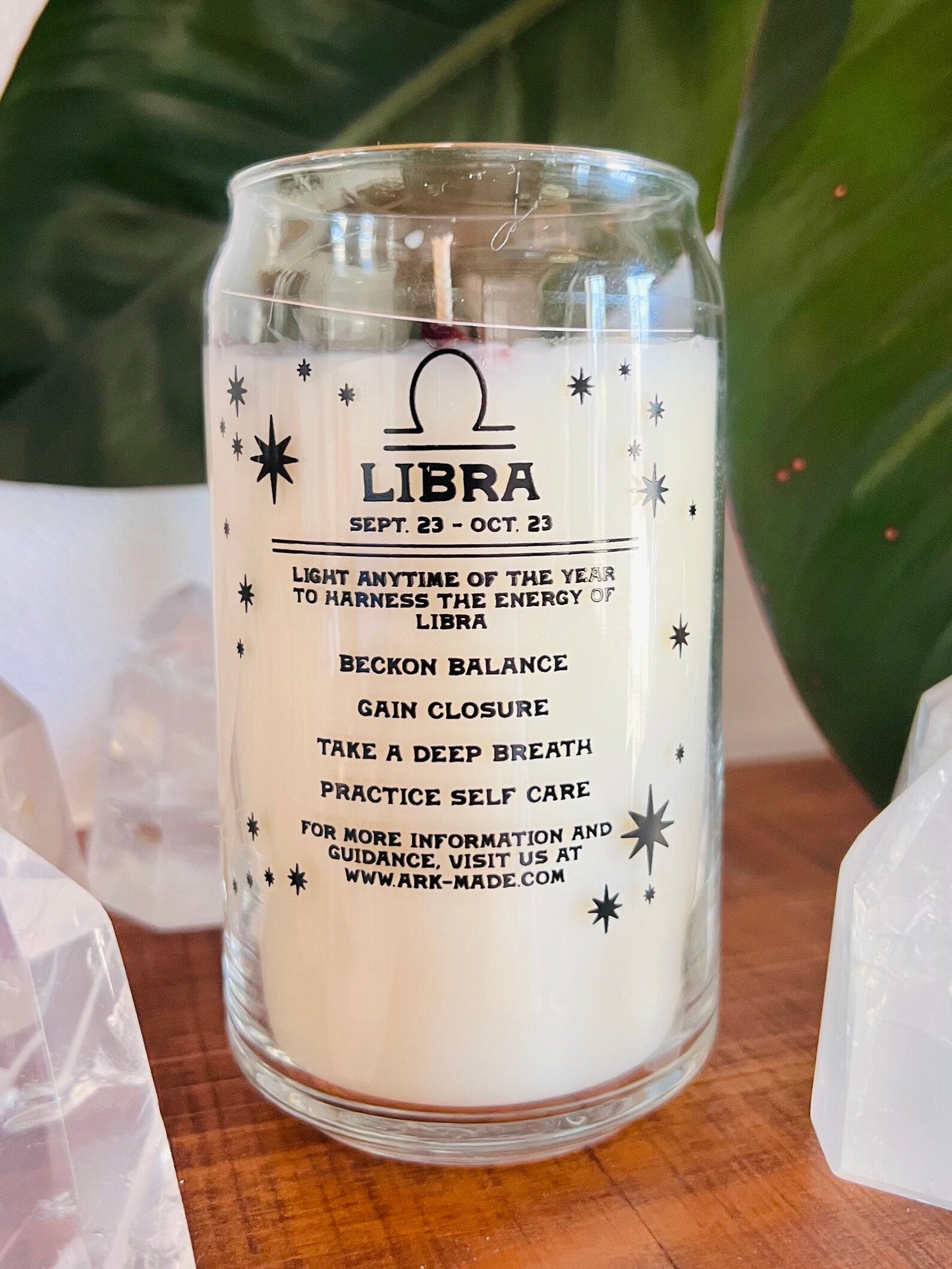 Zodiac Crystal Candle