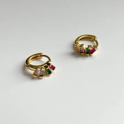 Little Gem Huggie Hoops, view 2