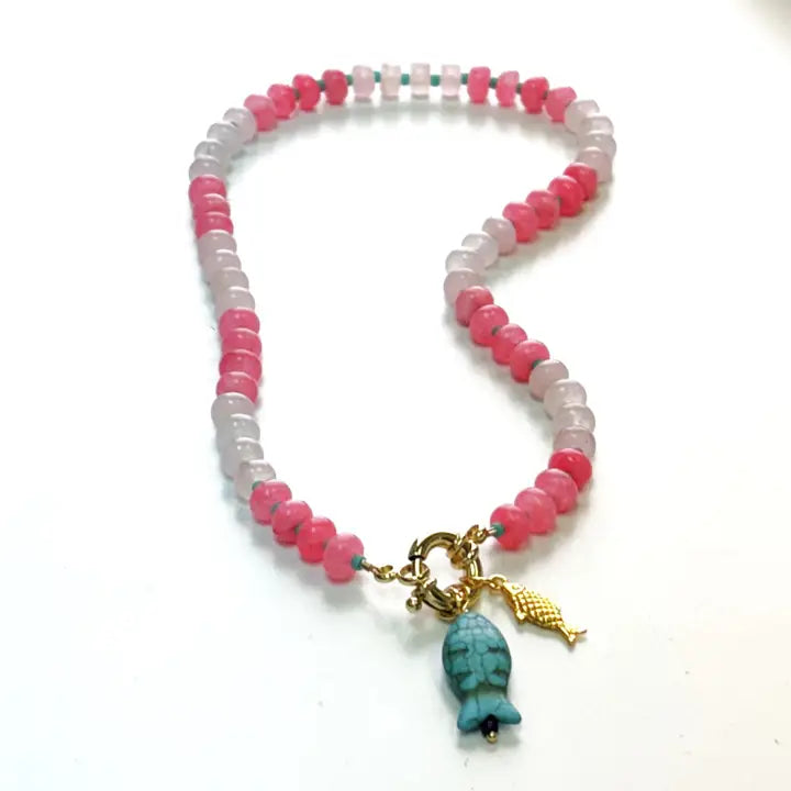 Luca Stone Candy Fish Necklace