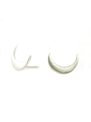 Luna Crescent Moon Silver Earring