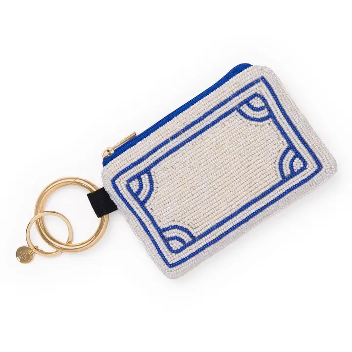 Mahjong Beaded Coin Purse Ivory, view 3