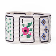 Mahjong Print Beaded Stretch Bracelet