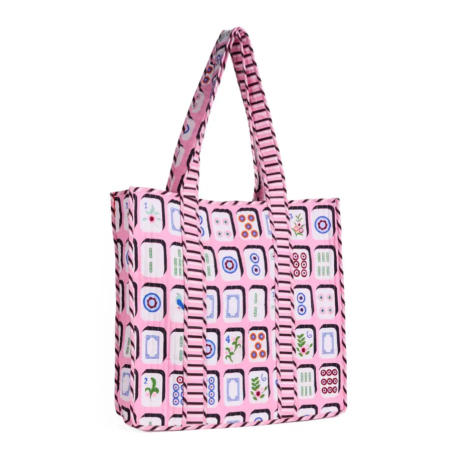Mahjong Reversible Quilted Tote Bag