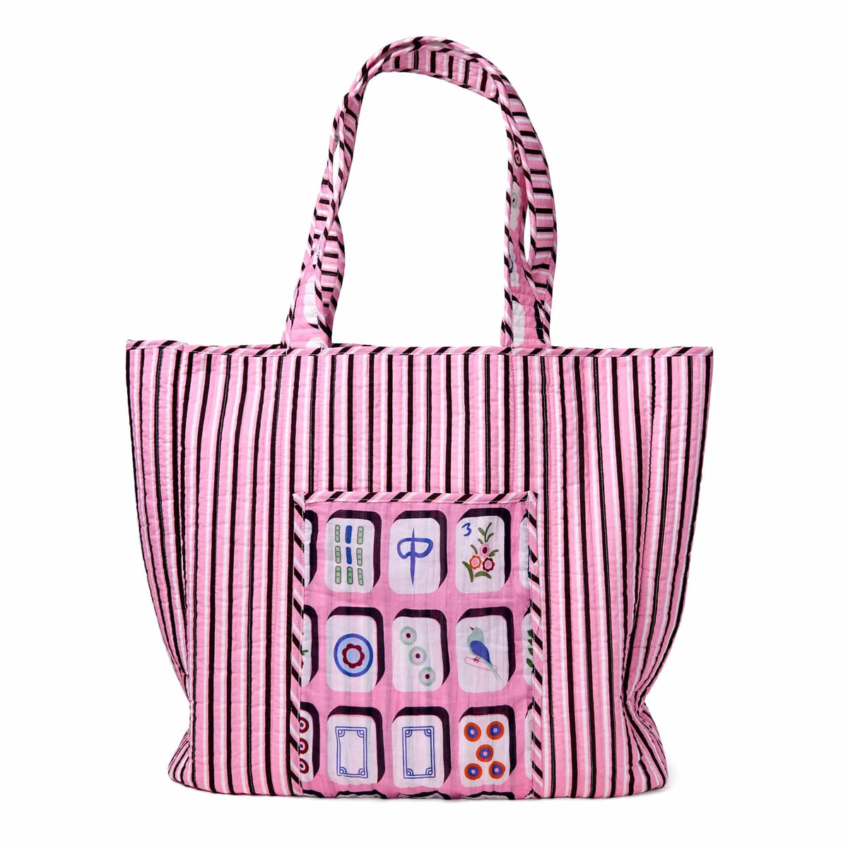 Mahjong Reversible Quilted Tote Bag, view 4