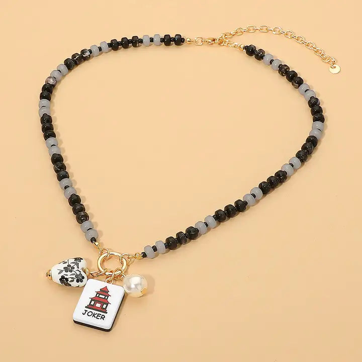 Mahjong Tile Charm Necklace, view 3