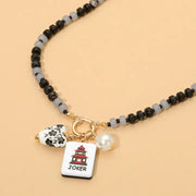 Mahjong Tile Charm Necklace