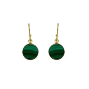 Malachite Coin Earrings