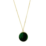 Malachite Coin Necklace