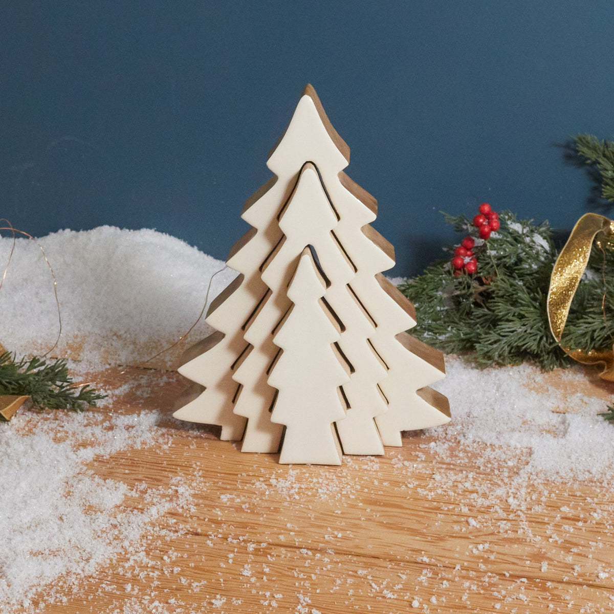 Mango Wood & Enamel Pop-Out Tree