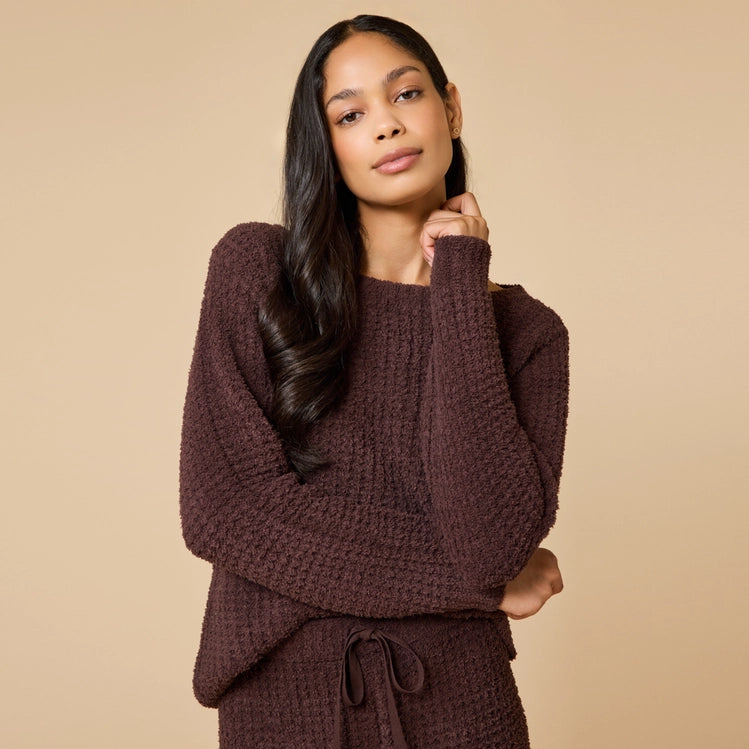 Marshmallow Waffle Boatneck Lounge Set