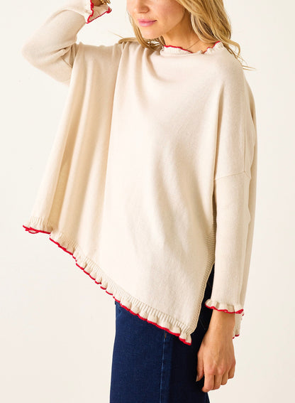 Catalina Ruffle Sweater, view 6