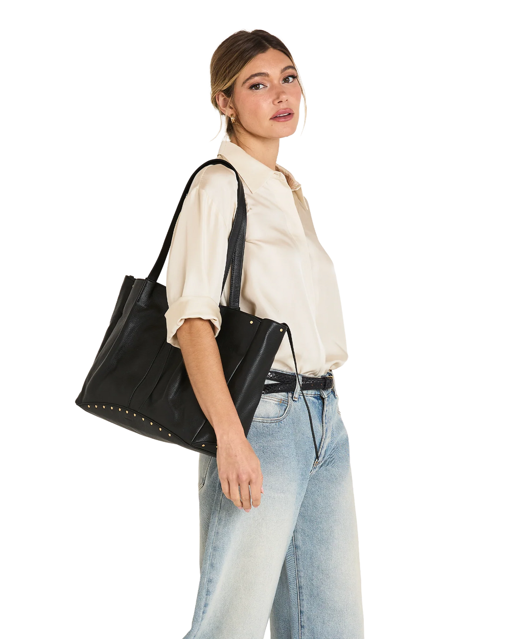 Meryl Carryall Black/Brushed Gold