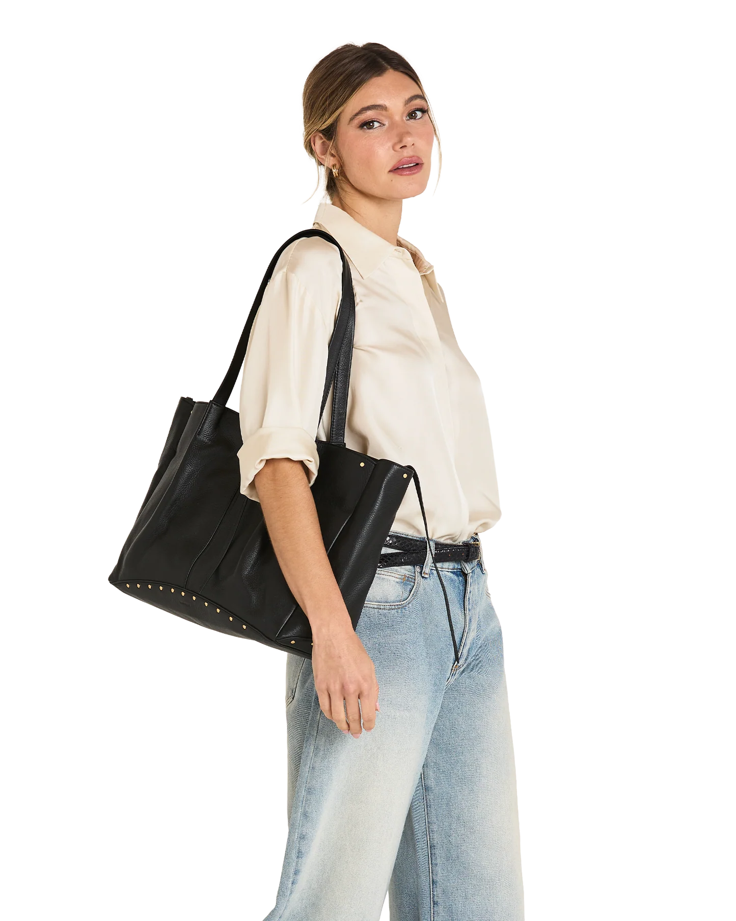 Meryl Carryall Black/Brushed Gold
