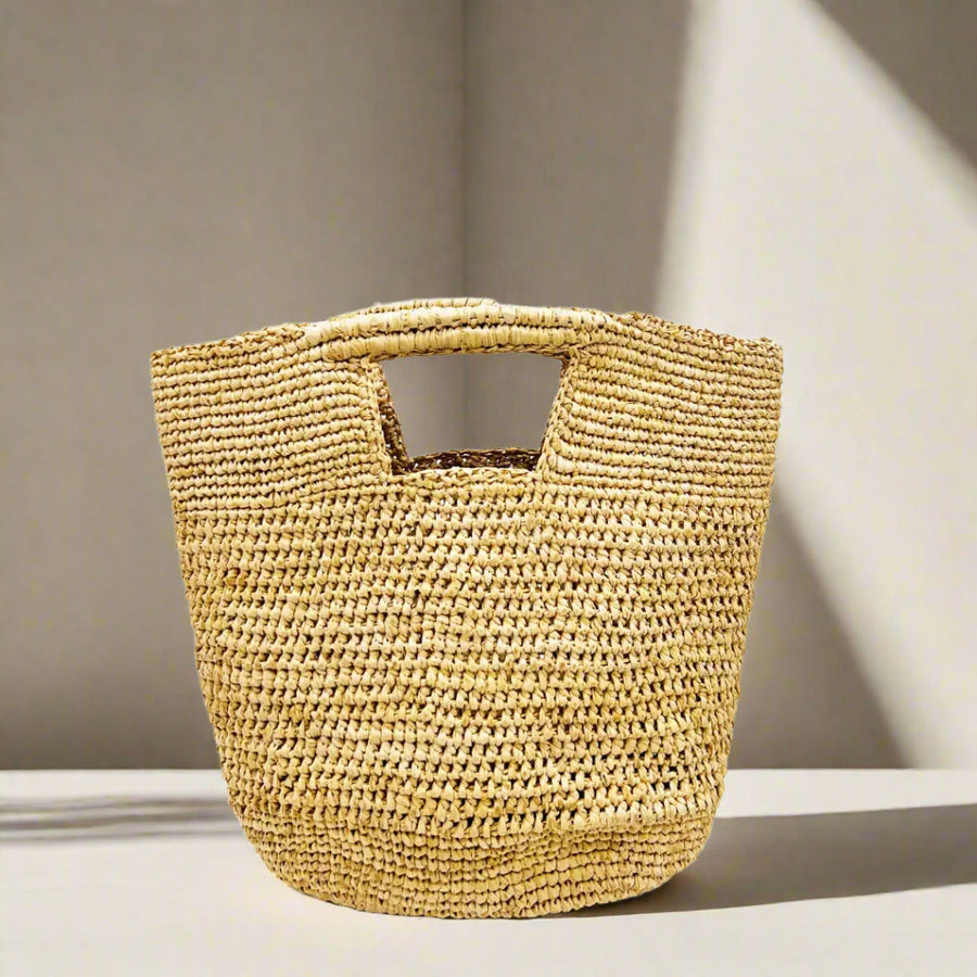 Mini Concon Crochet Straw Basket