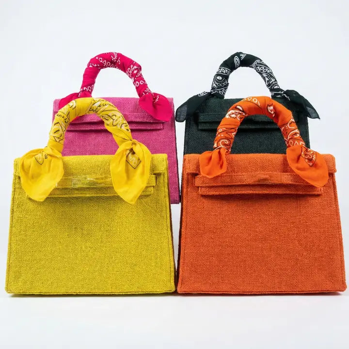 Mini Kelly Style Jute Bag