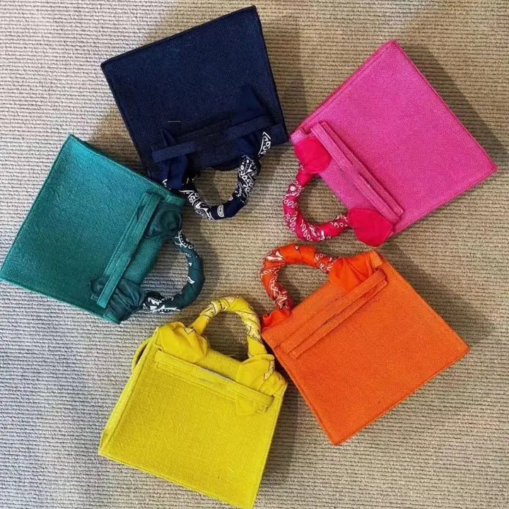 Mini Kelly Style Jute Bag