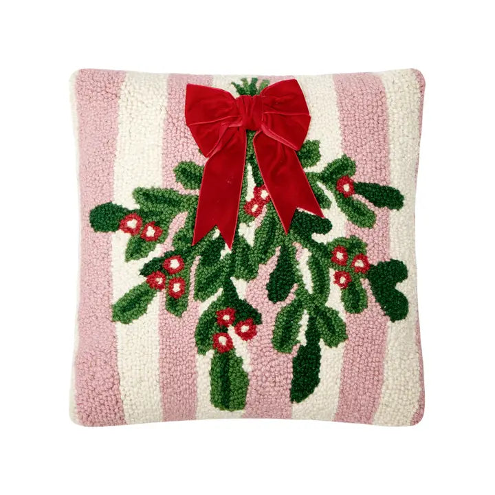 Mistletoe W/Ribbon Hook Pillow