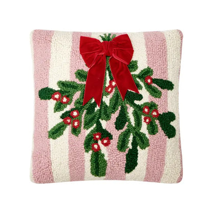 Mistletoe W/Ribbon Hook Pillow