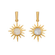 Moonstone Sunburst Earrings