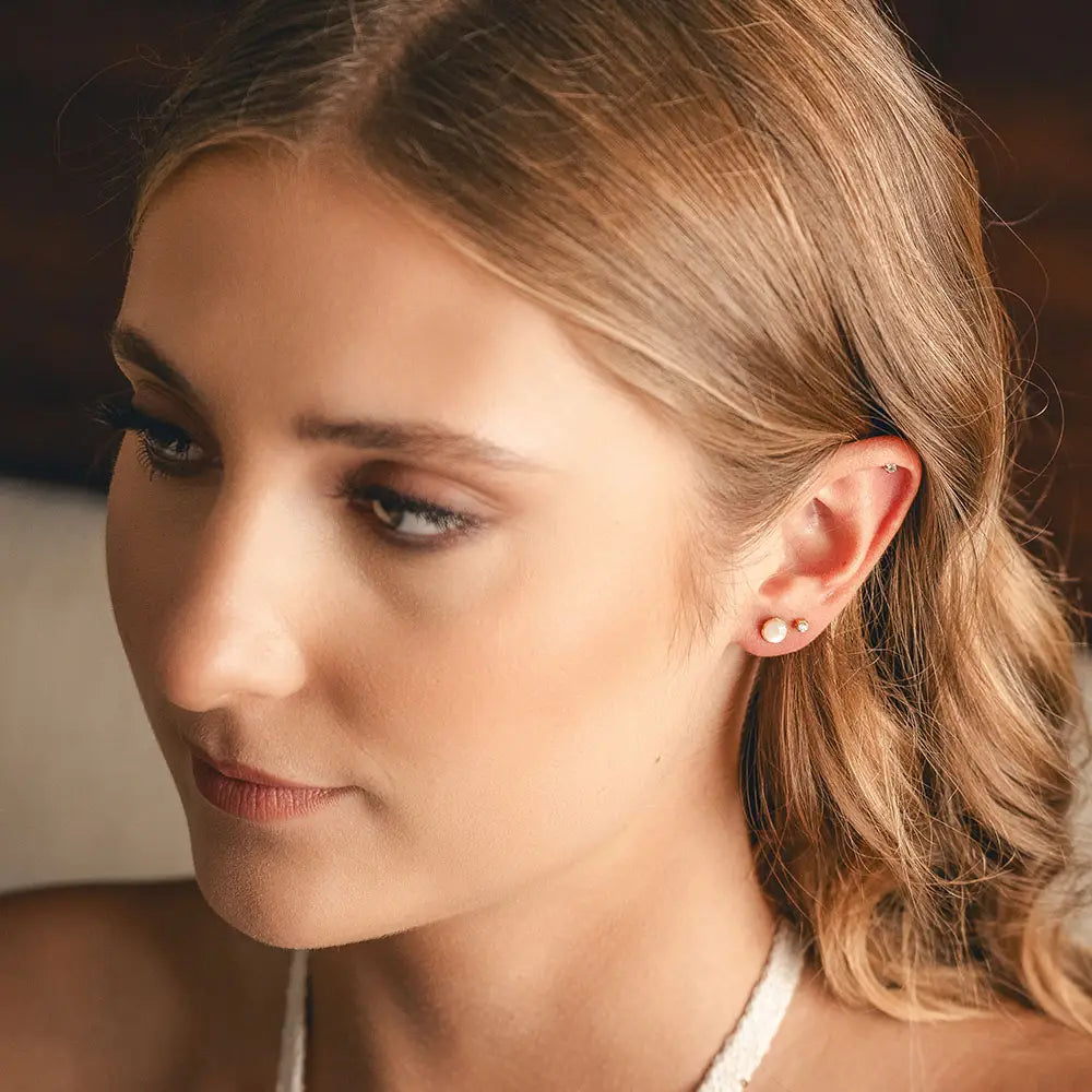 Mother of Pearl Stud Earrings