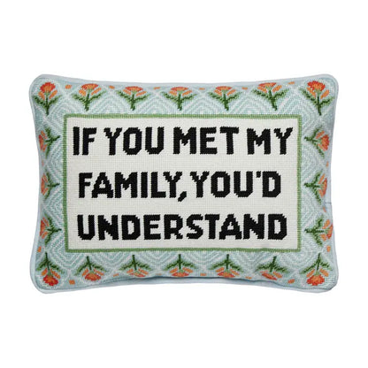 My Family Embroidered Pillow