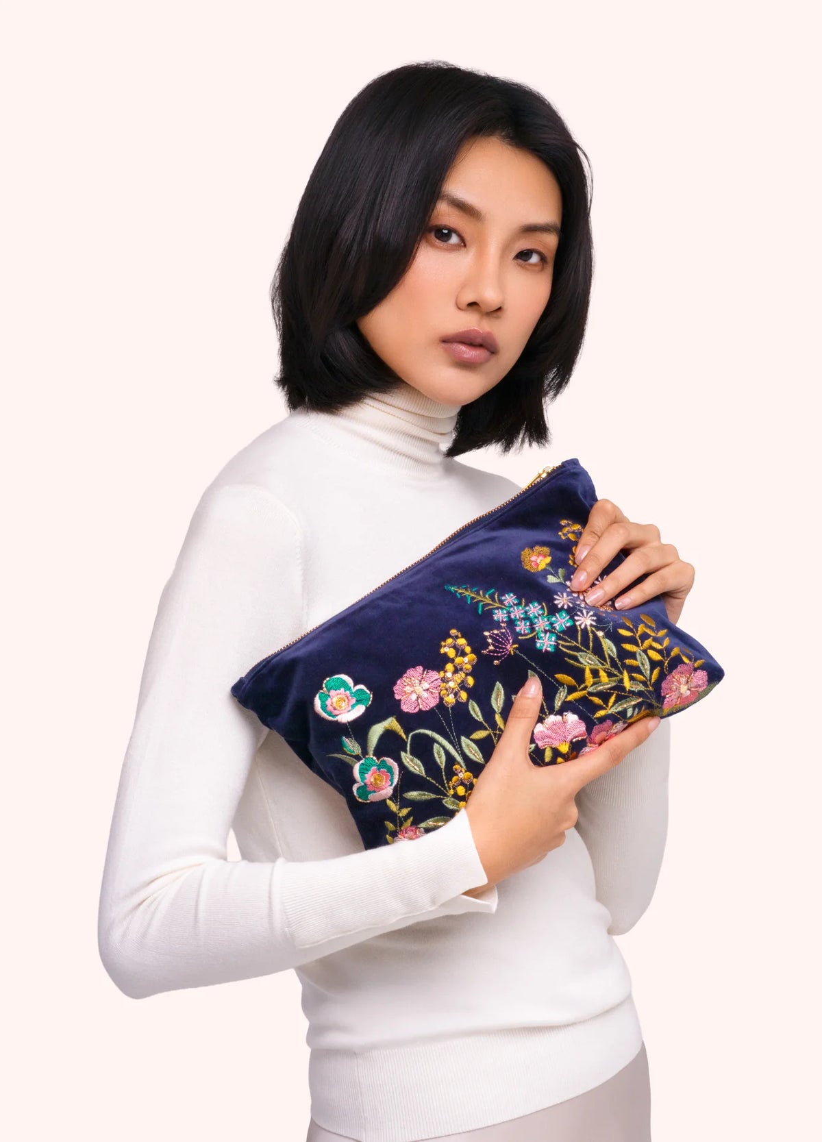 Velvet Zip Pouch
