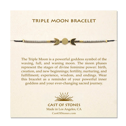 Triple Moon Bracelet, view 2