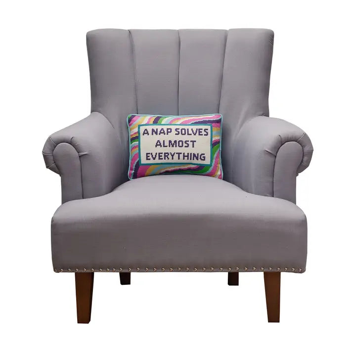 Nap Embroidered Pillow, view 3