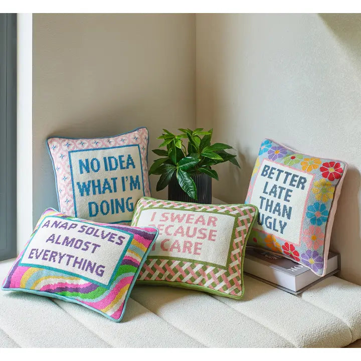 Nap Embroidered Pillow, view 2