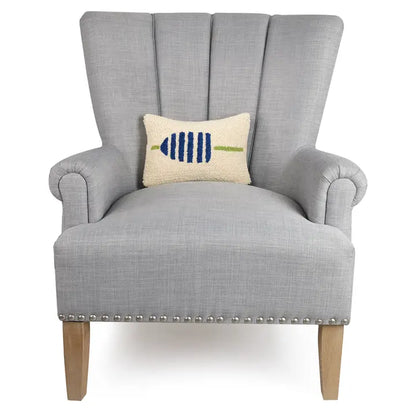 Navy Stripe Buoy Hook Pillow, view 2