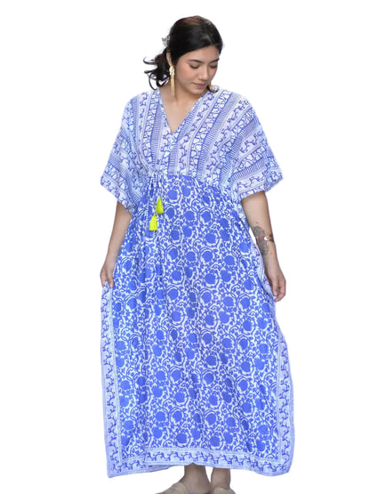 Nayla Block Printed Kaftan, view 3
