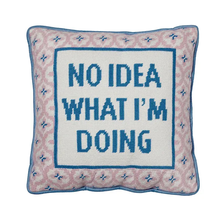No Idea Embroidered Pillow