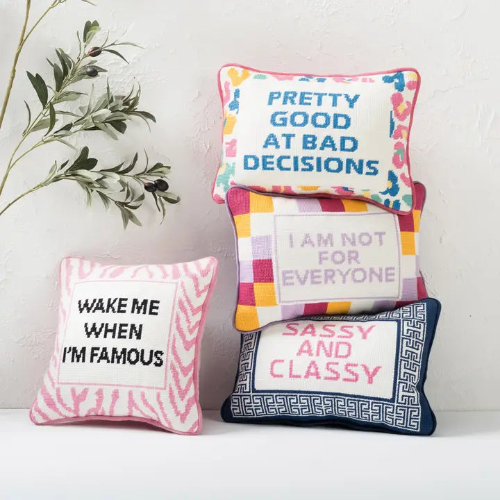 Not For Everyone Embroidered Pillow