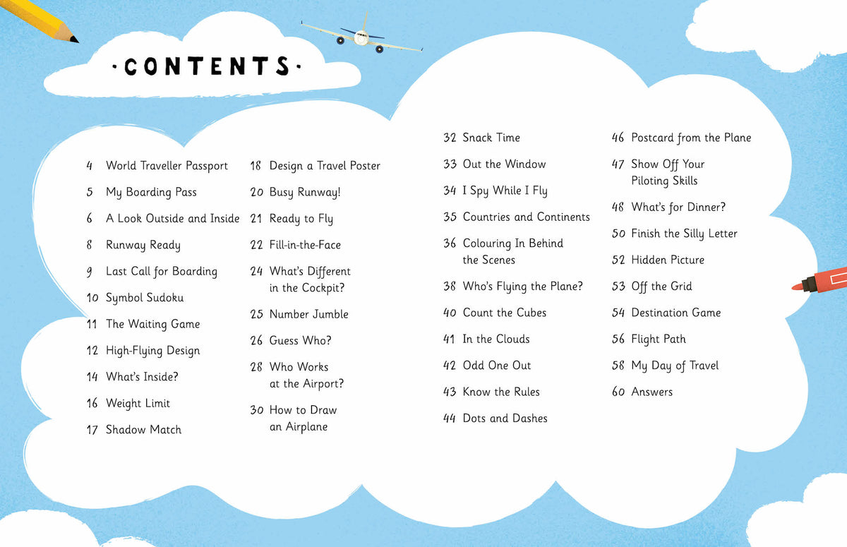 On the Plane Activity Book, view 3