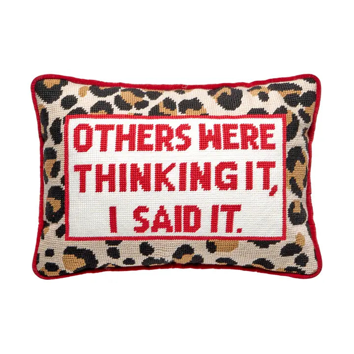 Others Were Thinking Embroidered Pillow