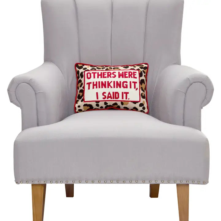 Others Were Thinking Embroidered Pillow, view 2