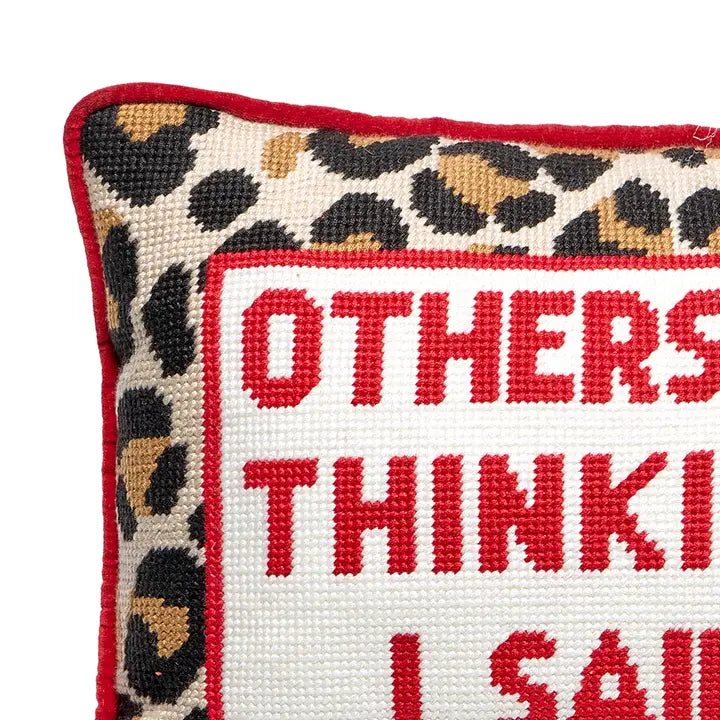 Others Were Thinking Embroidered Pillow, view 3