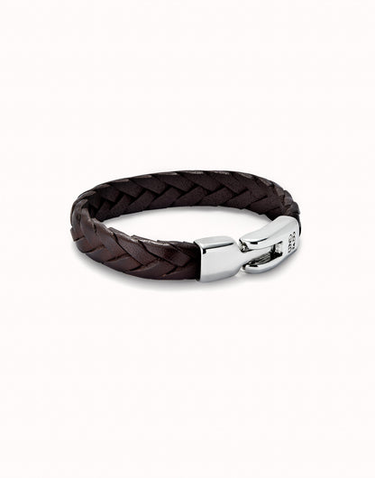 Natural Braided Leather Bracelet, view 2