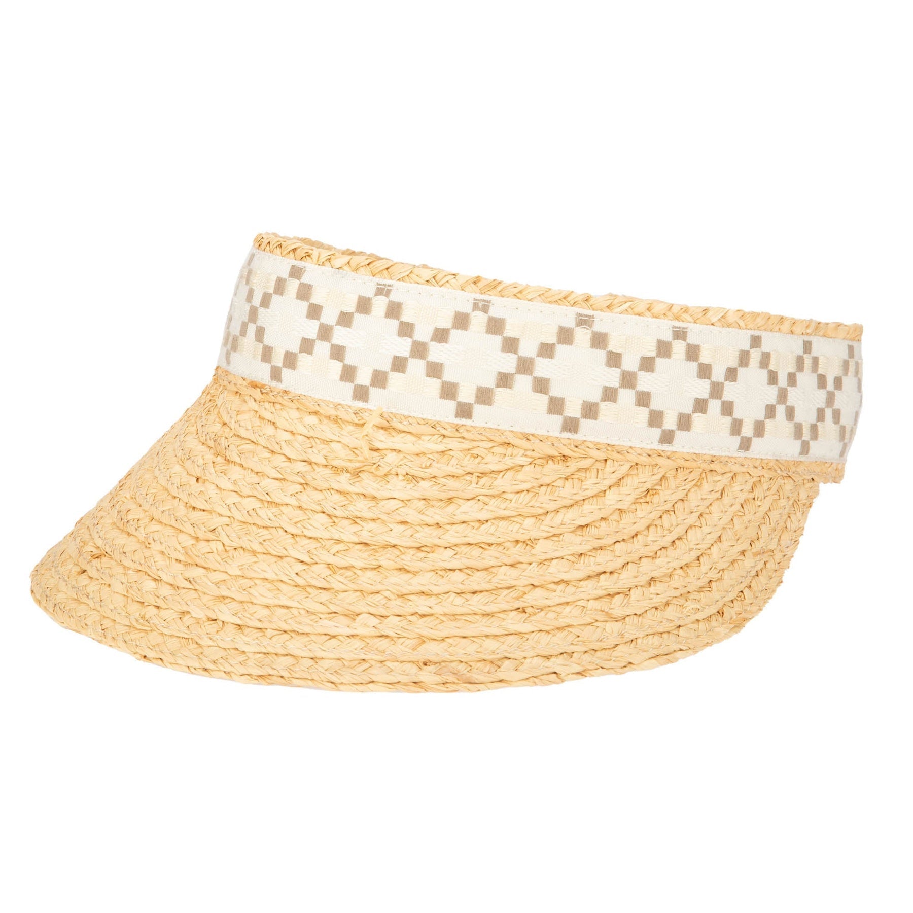 Past Noon - Raffia Braid Visor