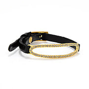 Pave Oval Skinny Leather Bracelet