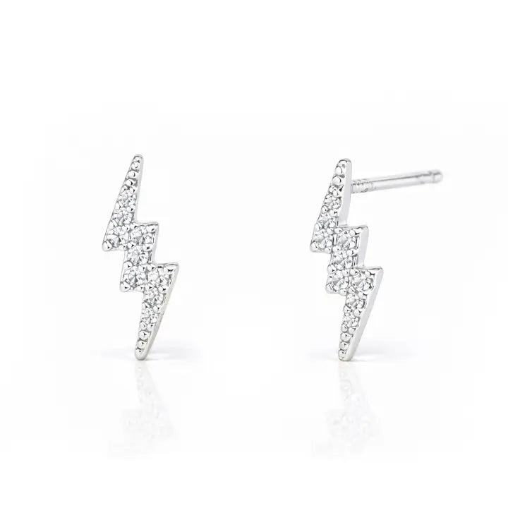 Pave Lightning Bolt Posts