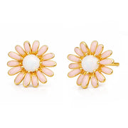 Peach Daisy with Opal Studs