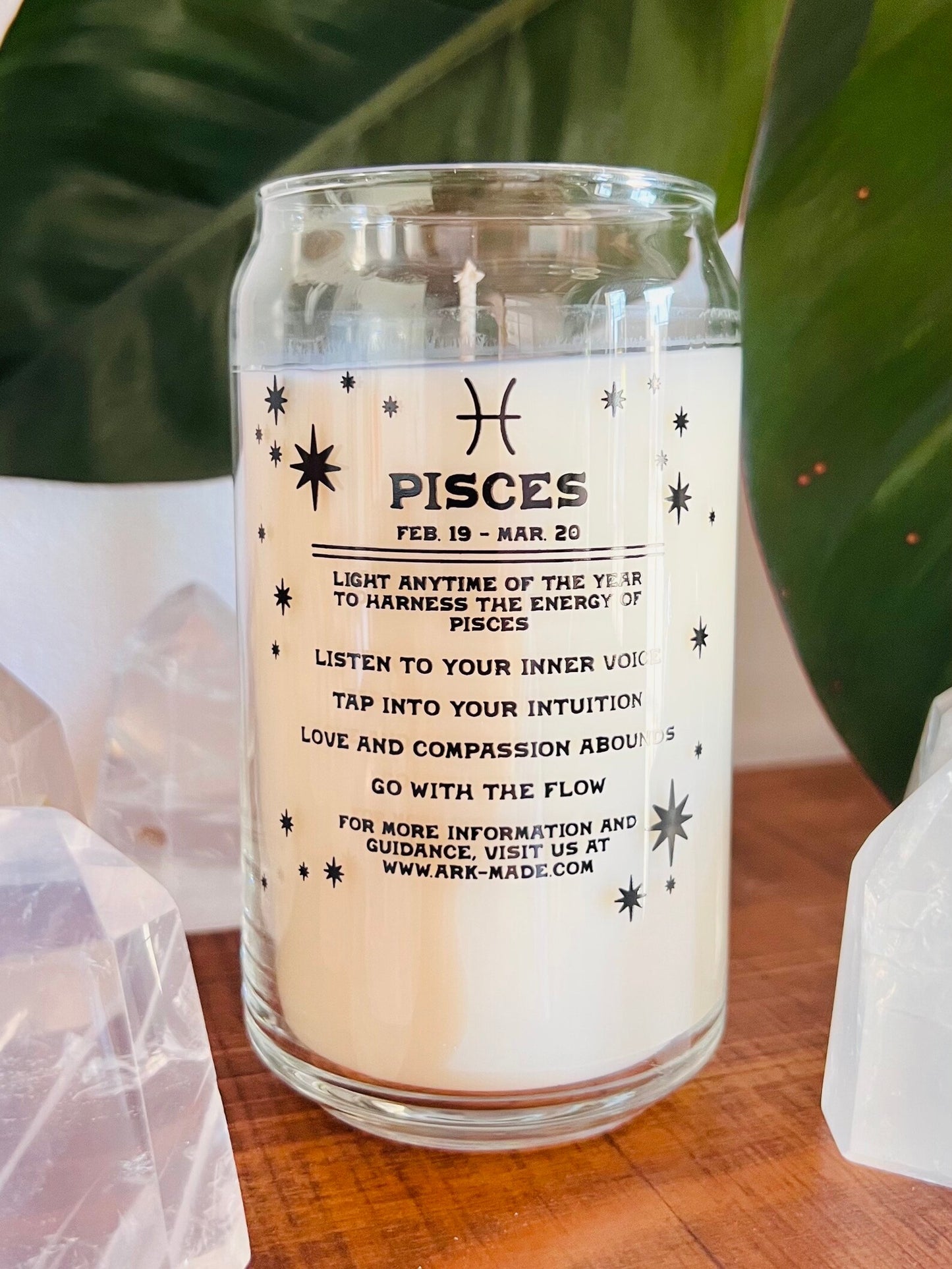 Zodiac Crystal Candle