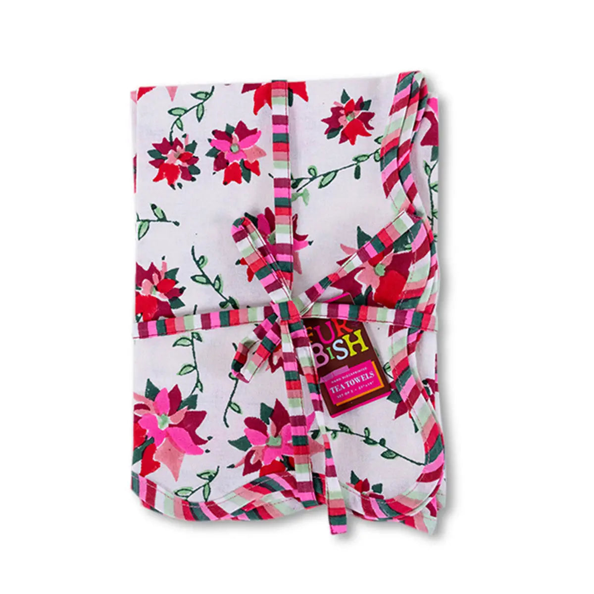 Poinsettia Tea Towels S/2