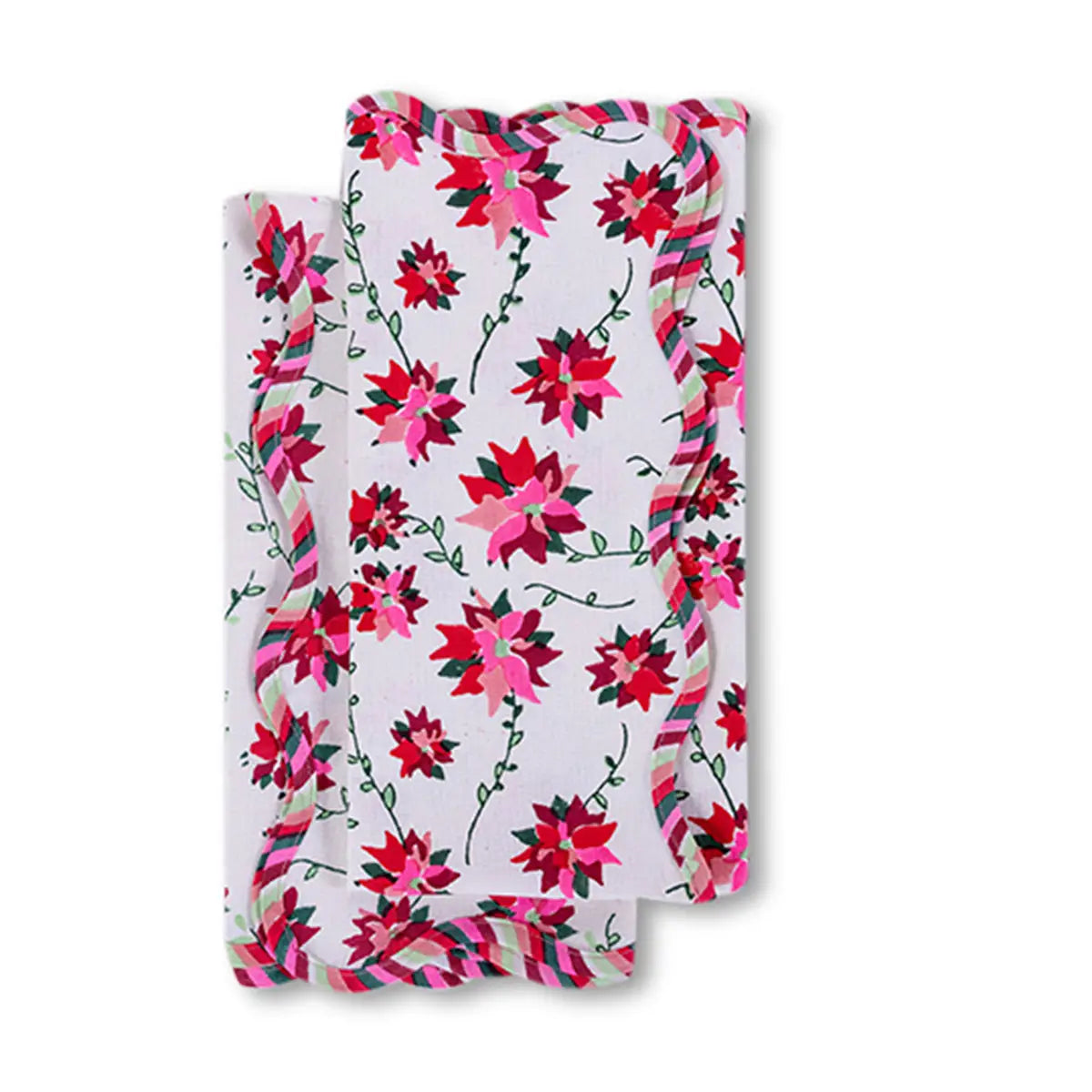 Poinsettia Tea Towels S/2