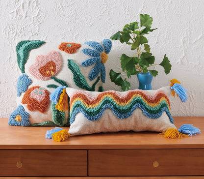 Rainbow Florals Hook Pillow, view 3