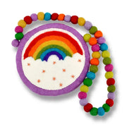Rainbow and Cloud Ball Handle Kids Bag