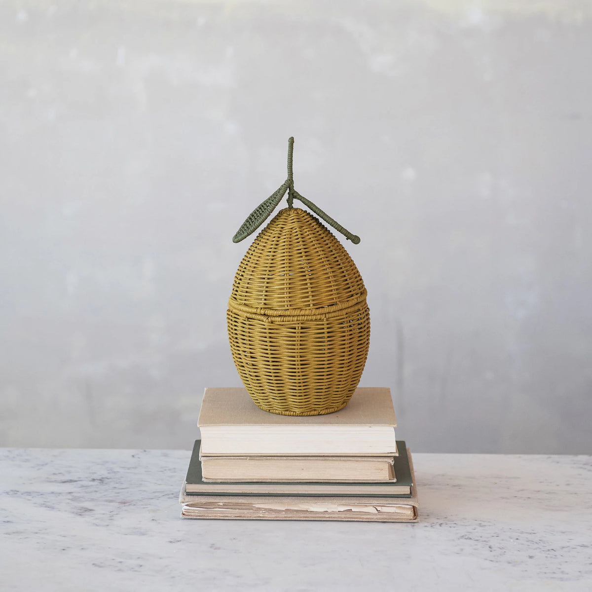 Rattan Lemon Shaped Basket, view 2