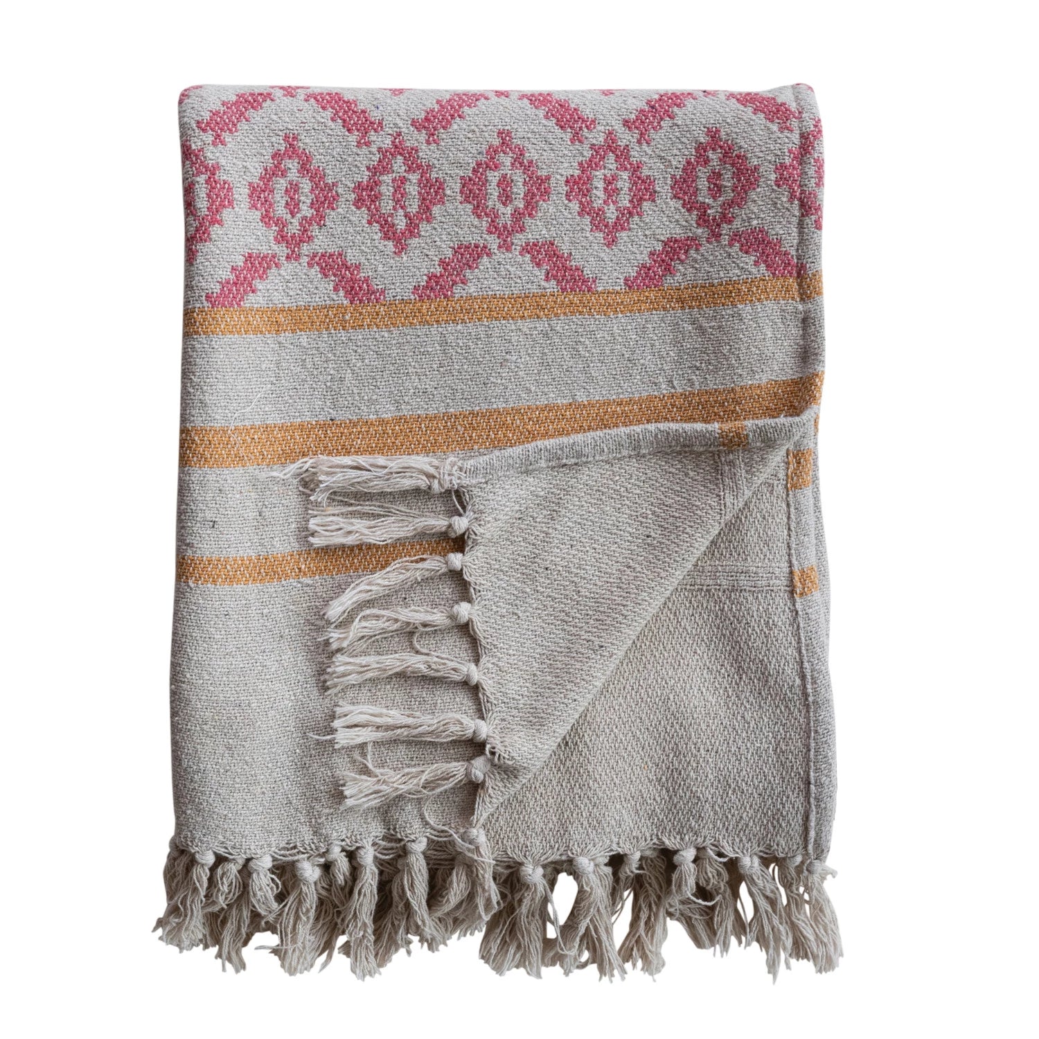 Recycled Cotton Jacquard Throw